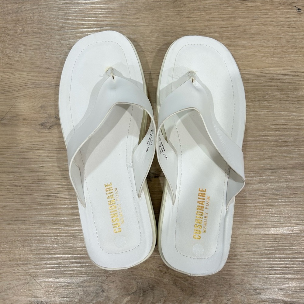 Cushionaire White Platform Women's Sandals